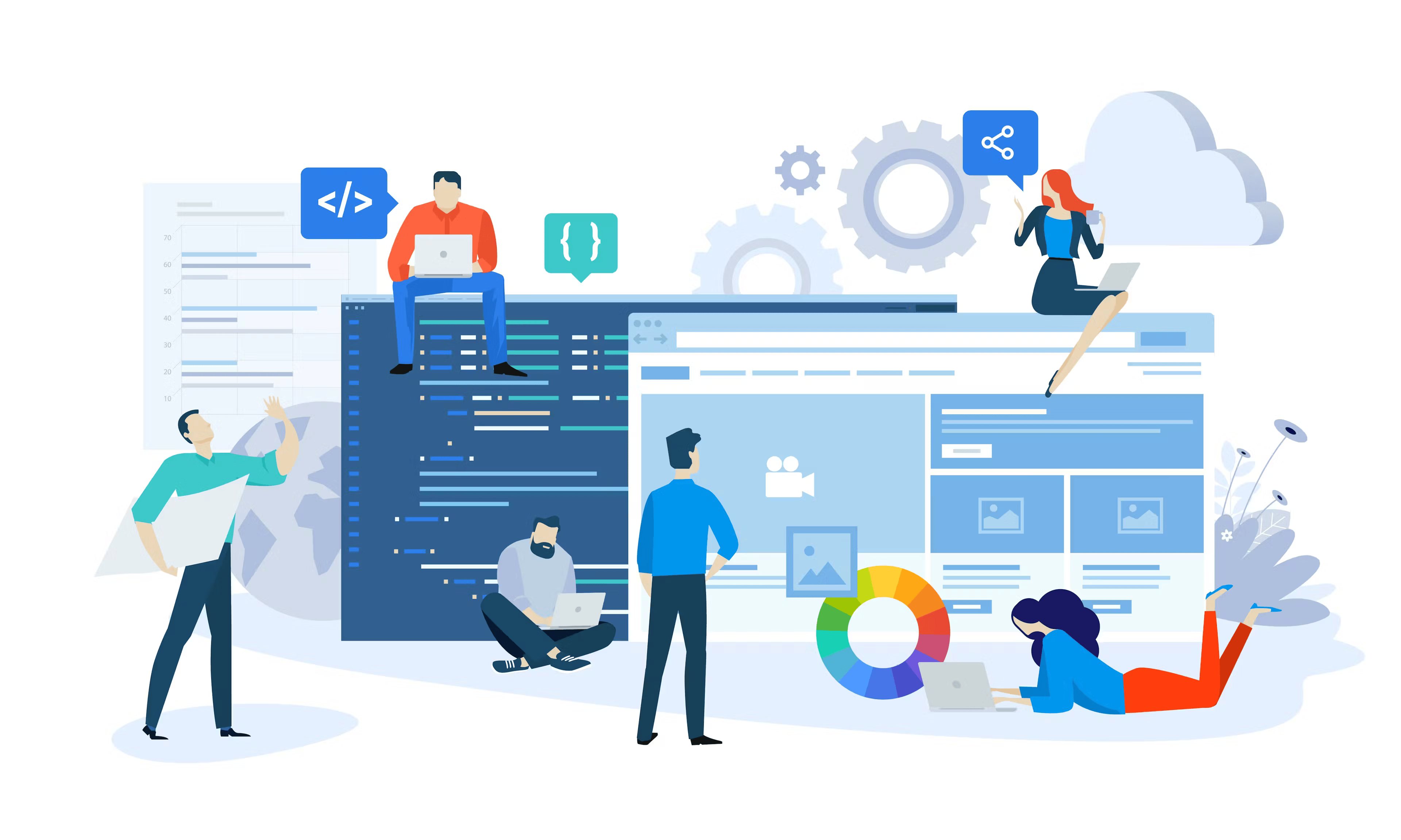 Full Stack Development Illustration